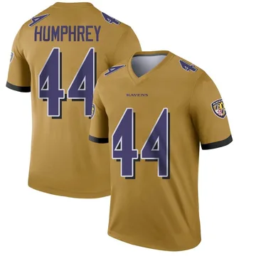 Men's Baltimore Ravens Marlon Humphrey Gold Inverted Jersey - Legend