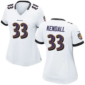 Women's Nike Baltimore Ravens Anthony Kendall White Jersey - Game