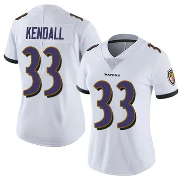 Women's Nike Baltimore Ravens Anthony Kendall White Vapor Untouchable Jersey - Limited