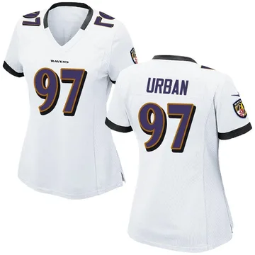 Women's Nike Baltimore Ravens Brent Urban White Jersey - Game