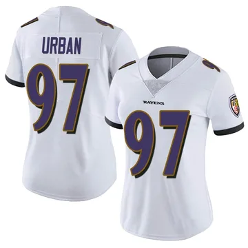 Women's Nike Baltimore Ravens Brent Urban White Vapor Untouchable Jersey - Limited