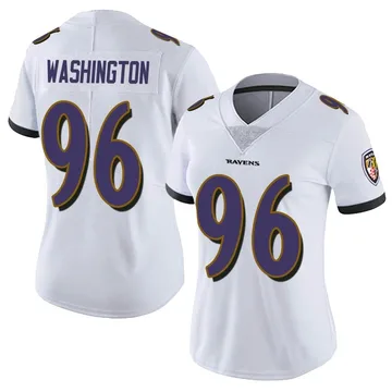 Women's Nike Baltimore Ravens Broderick Washington White Vapor Untouchable Jersey - Limited