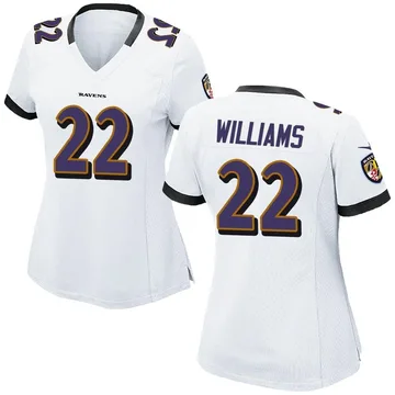 Damarion Williams Men's Nike White Baltimore Ravens Custom Game Jersey Size: 3XL