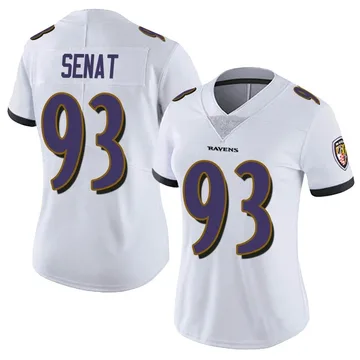 Women's Nike Baltimore Ravens Deadrin Senat White Vapor Untouchable Jersey - Limited