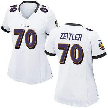 Baltimore Ravens Kevin Zeitler 70 White Vapor Limited Jersey