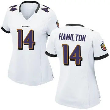 Nike Men's Baltimore Ravens Kyle Hamilton #14 Purple Game Jersey