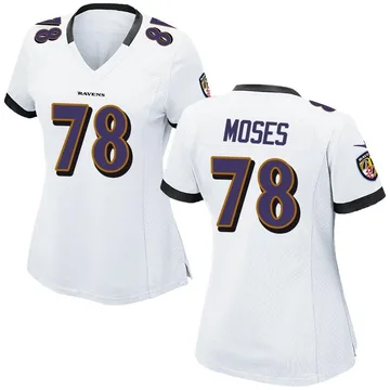 Morgan Moses Women's Nike Black Baltimore Ravens Alternate Custom Game Jersey Size: Small