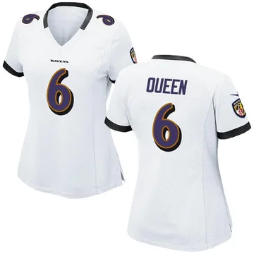 Baltimore Ravens Nike Game Road Jersey - White - Patrick Queen - Mens