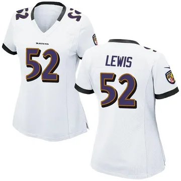 Women's Baltimore Ravens Ray Lewis Nike White Game Jersey