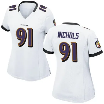 Women's Nike Rayshad Nichols Purple Baltimore Ravens Game Player Jersey Size: Medium