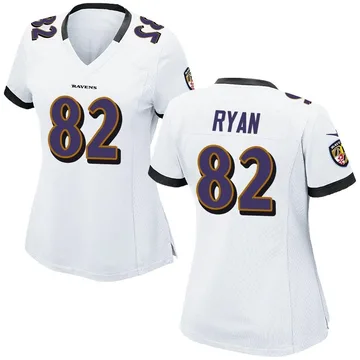 Women's Nike Baltimore Ravens Sean Ryan White Jersey - Game