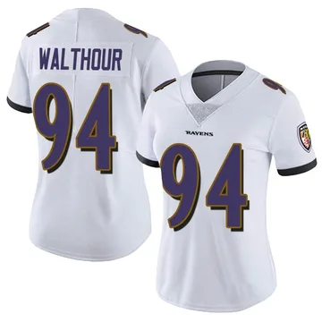 Women's Nike Baltimore Ravens Tramel Walthour White Vapor Untouchable Jersey - Limited