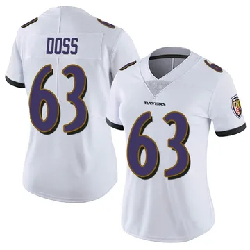 Tykeem Doss Men's Nike White Baltimore Ravens Custom Game Jersey Size: 3XL