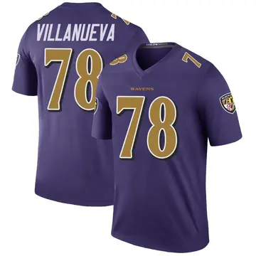 Alejandro Villanueva Baltimore Ravens Women's Black Name & Number Logo Slim  Fit T-Shirt 