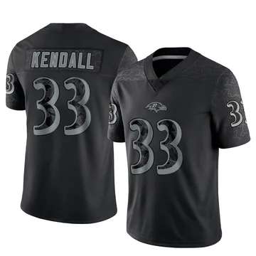 Youth Nike Baltimore Ravens Anthony Kendall Black Reflective Jersey - Limited