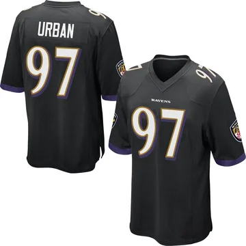 Youth Nike Baltimore Ravens Brent Urban Black Jersey - Game