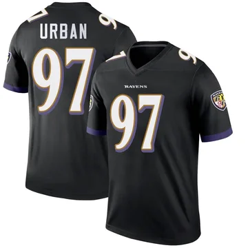 Youth Nike Baltimore Ravens Brent Urban Black Jersey - Legend