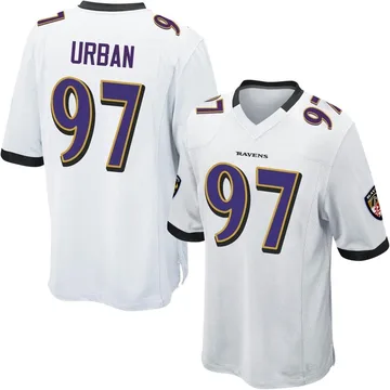 Youth Nike Baltimore Ravens Brent Urban White Jersey - Game