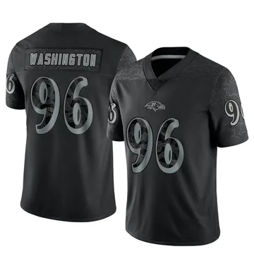 Youth Nike Baltimore Ravens Broderick Washington Black Reflective Jersey - Limited