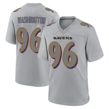 Youth Nike Baltimore Ravens Broderick Washington Gray Atmosphere Fashion Jersey - Game