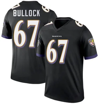 Youth Nike Baltimore Ravens Corey Bullock Black Jersey - Legend