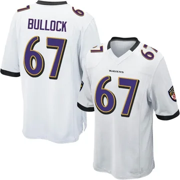 Youth Nike Baltimore Ravens Corey Bullock White Jersey - Game