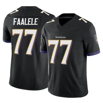 Daniel Faalele Youth Nike Black Baltimore Ravens Game Custom Jersey Size: Small