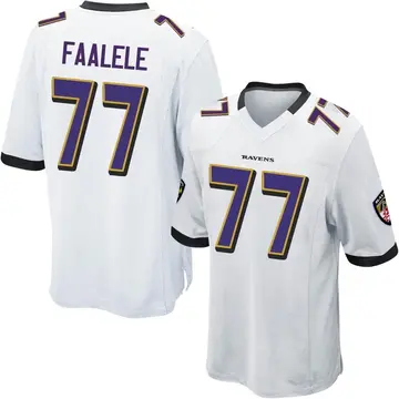 Daniel Faalele Youth Nike Black Baltimore Ravens Game Custom Jersey Size: Small