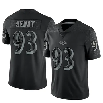 Youth Nike Baltimore Ravens Deadrin Senat Black Reflective Jersey - Limited