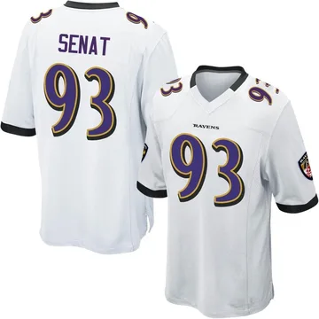 Youth Nike Baltimore Ravens Deadrin Senat White Jersey - Game