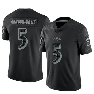 Top-selling Item] Baltimore Ravens Jalyn Armour-Davis 5 White Vapor Limited  3D Unisex Jersey