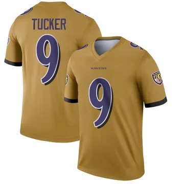 Limited Men's Justin Tucker Gold Jersey - #9 Football Baltimore