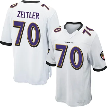 Baltimore Ravens Kevin Zeitler 70 White Vapor Limited Jersey - Bluefink