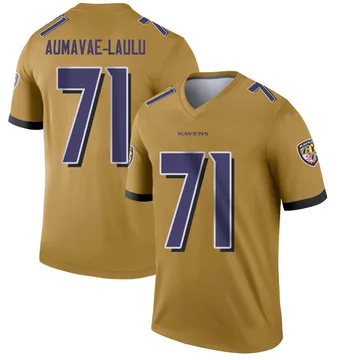 Youth Nike Baltimore Ravens Malaesala Aumavae-Laulu Gold Inverted Jersey - Legend