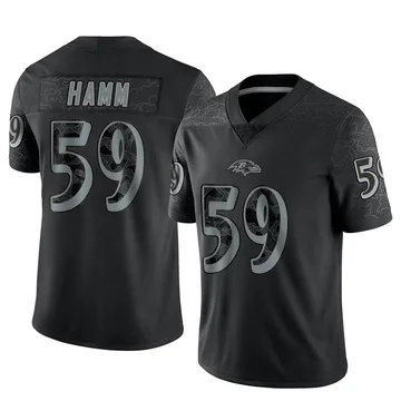 Malik Hamm Baltimore Ravens Youth Purple by Flanker Tri-Blend Long Sleeve T- Shirt 