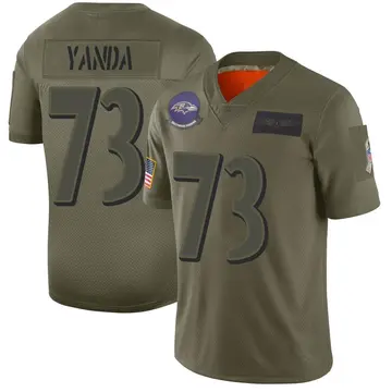 Nike Baltimore Ravens No73 Marshal Yanda Camo Men's Stitched NFL Limited 2018 Salute To Service Jersey