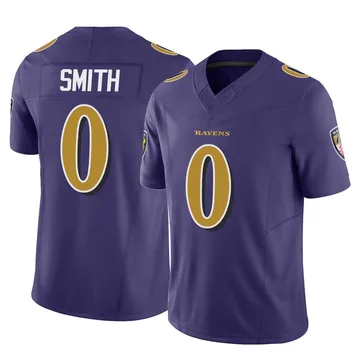 Roquan Smith Ravens Men stitched Jersey White / Black / Purple