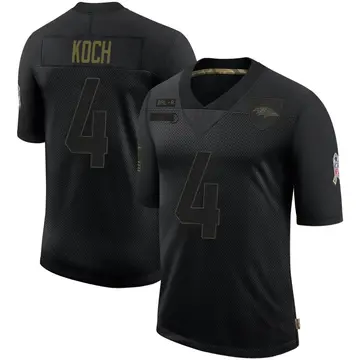 Nike Baltimore Ravens No4 Sam Koch Purple Team Color Men's Stitched NFL Limited Therma Long Sleeve Jersey