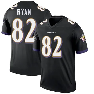 Youth Nike Baltimore Ravens Sean Ryan Black Jersey - Legend