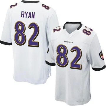 Youth Nike Baltimore Ravens Sean Ryan White Jersey - Game