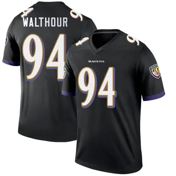 Youth Nike Baltimore Ravens Tramel Walthour Black Jersey - Legend