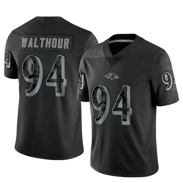 Youth Nike Baltimore Ravens Tramel Walthour Black Reflective Jersey - Limited