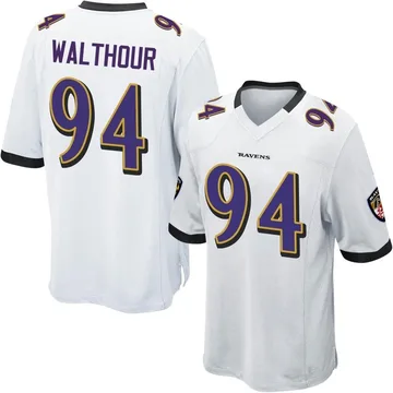 Youth Nike Baltimore Ravens Tramel Walthour White Jersey - Game