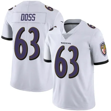 Tykeem Doss Men's Nike White Baltimore Ravens Custom Game Jersey Size: 3XL