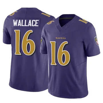 Tylan Wallace Baltimore Ravens Youth Purple Name & Number Logo T-Shirt 