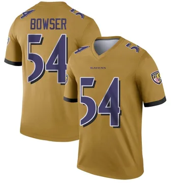 Elite Men's Tyus Bowser White Road Jersey - #54 Football Baltimore Ravens  Size 40/M